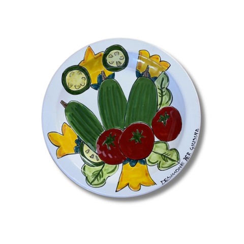 Sicilian handmade flat plate Plate De Simone per Giusina Magic Summer Sicilian handmade flat plate Plate De Simone per Giusina Magic Summer